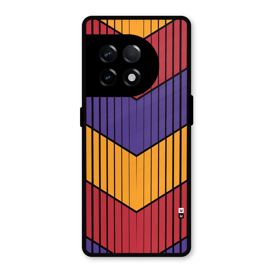 Angular Stripes Metal Back Case for OnePlus 11R