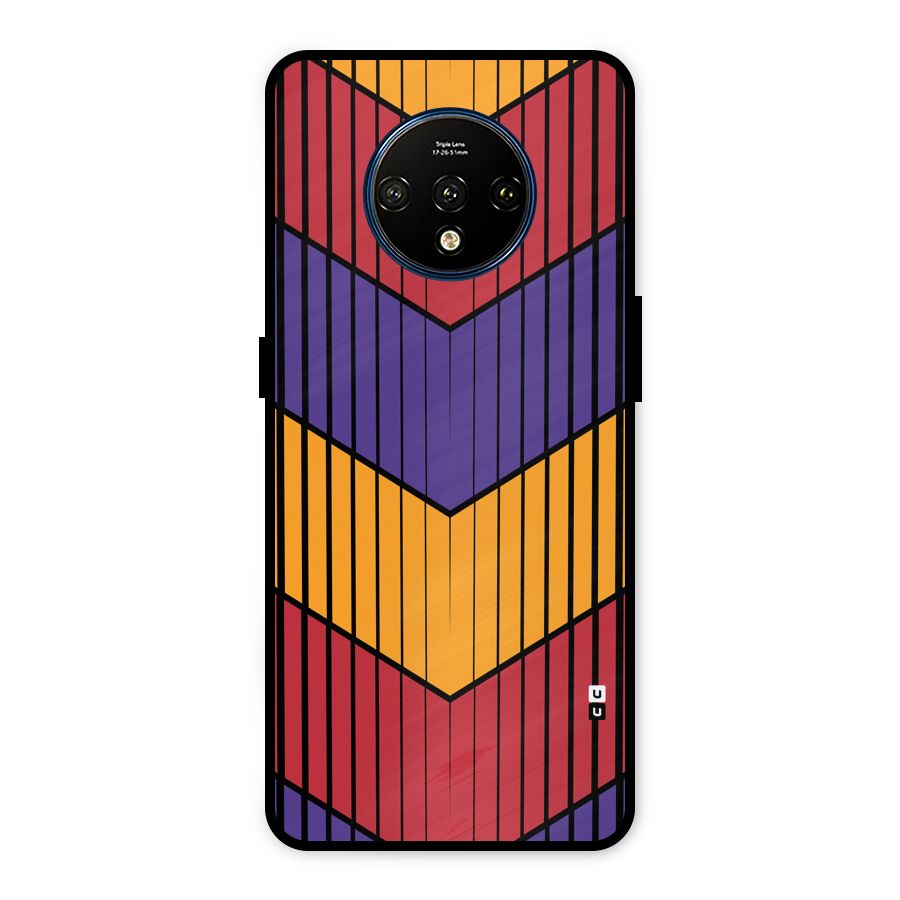 Angular Stripes Metal Back Case for OnePlus 7T