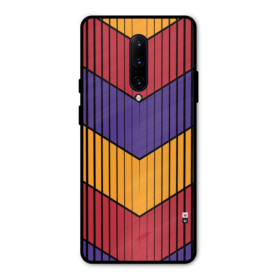 Angular Stripes Metal Back Case for OnePlus 7 Pro