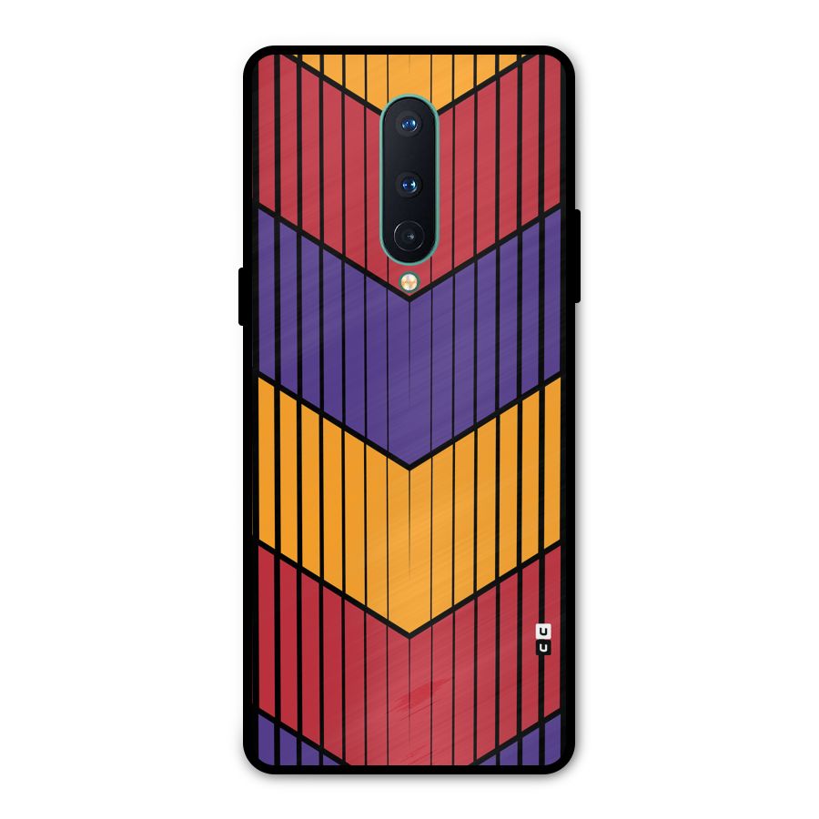 Angular Stripes Metal Back Case for OnePlus 8