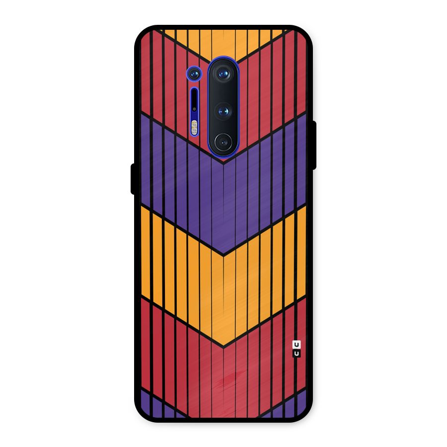 Angular Stripes Metal Back Case for OnePlus 8 Pro