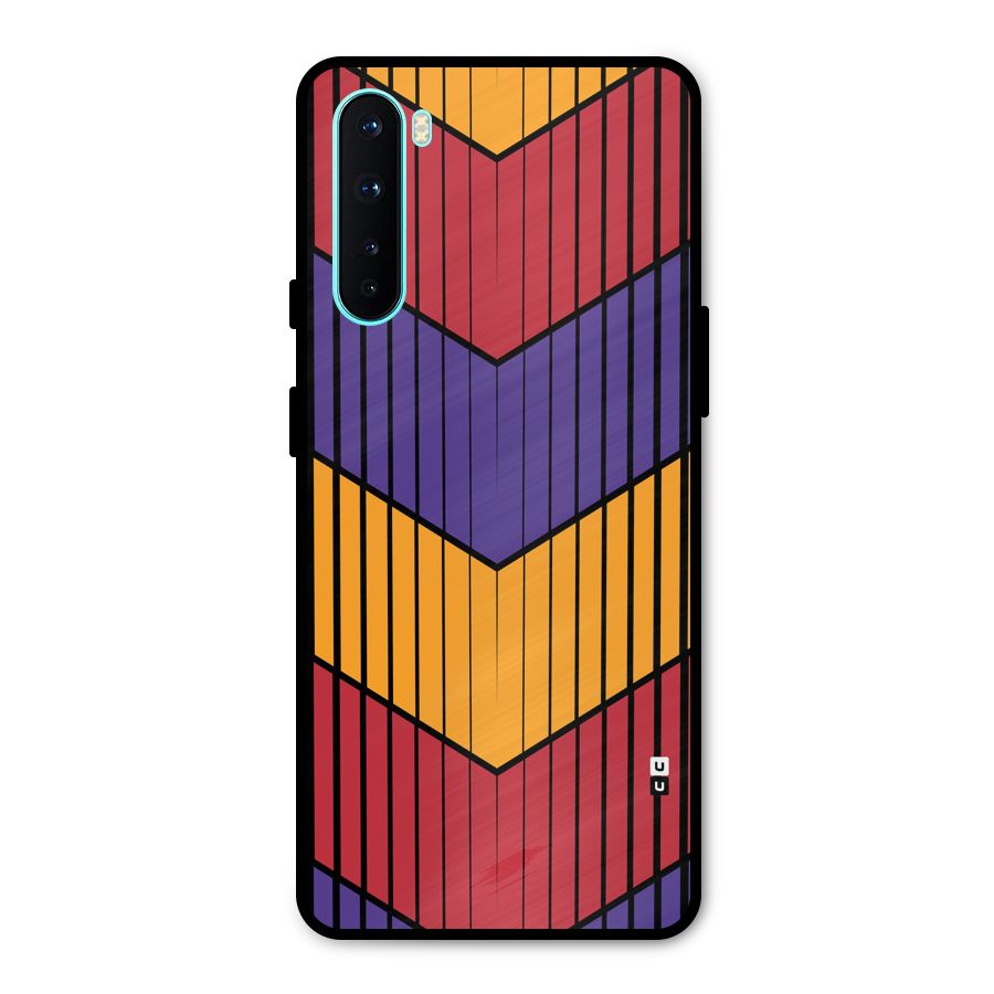 Angular Stripes Metal Back Case for OnePlus Nord