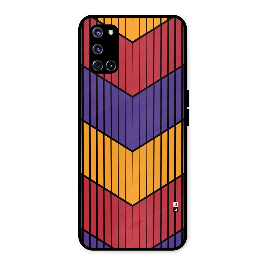 Angular Stripes Metal Back Case for Oppo A52