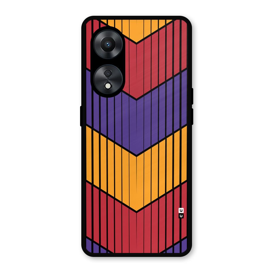 Angular Stripes Metal Back Case for Oppo A78