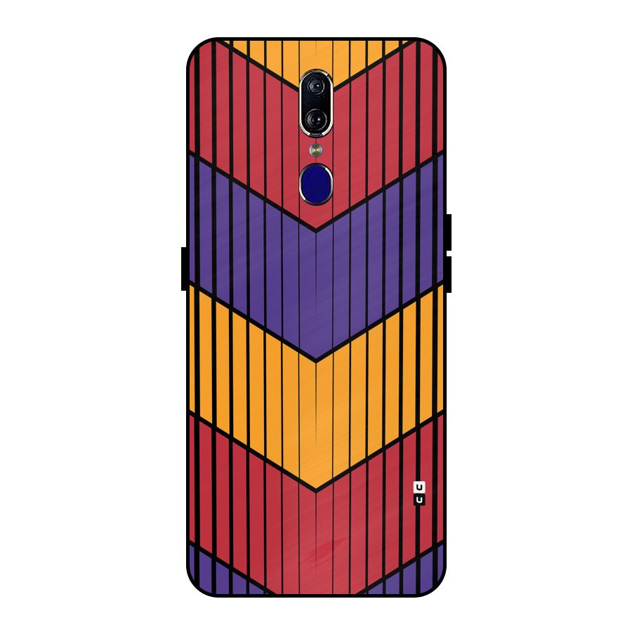 Angular Stripes Metal Back Case for Oppo F11