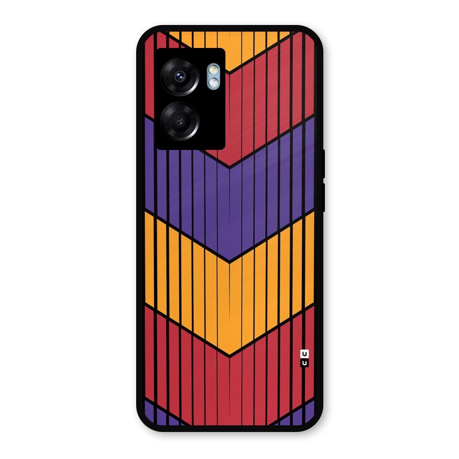 Angular Stripes Metal Back Case for Oppo K10 (5G)