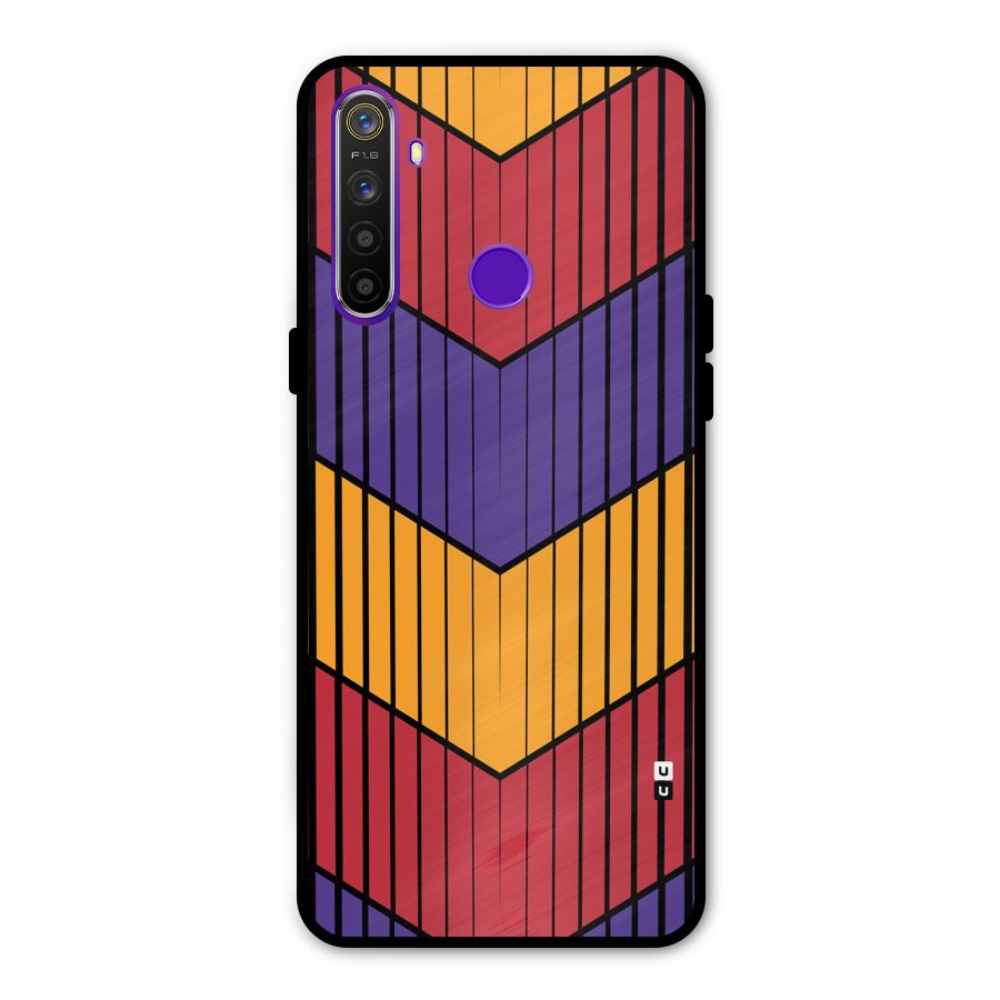 Angular Stripes Metal Back Case for Realme 5