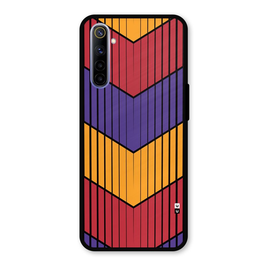 Angular Stripes Metal Back Case for Realme 6