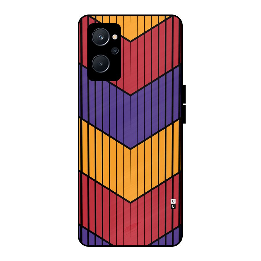 Angular Stripes Metal Back Case for Realme 9i 5G