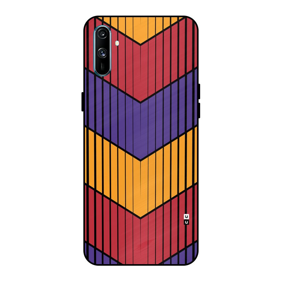 Angular Stripes Metal Back Case for Realme C3