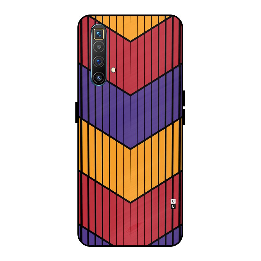 Angular Stripes Metal Back Case for Realme X3