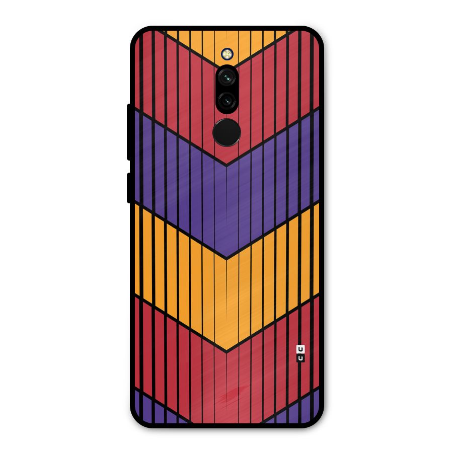Angular Stripes Metal Back Case for Redmi 8