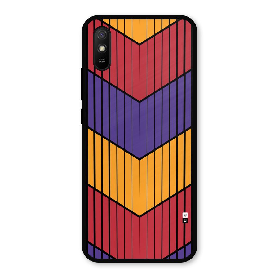Angular Stripes Metal Back Case for Redmi 9i