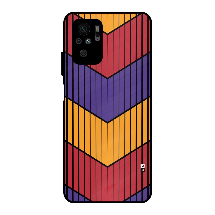 Angular Stripes Metal Back Case for Redmi Note 10S