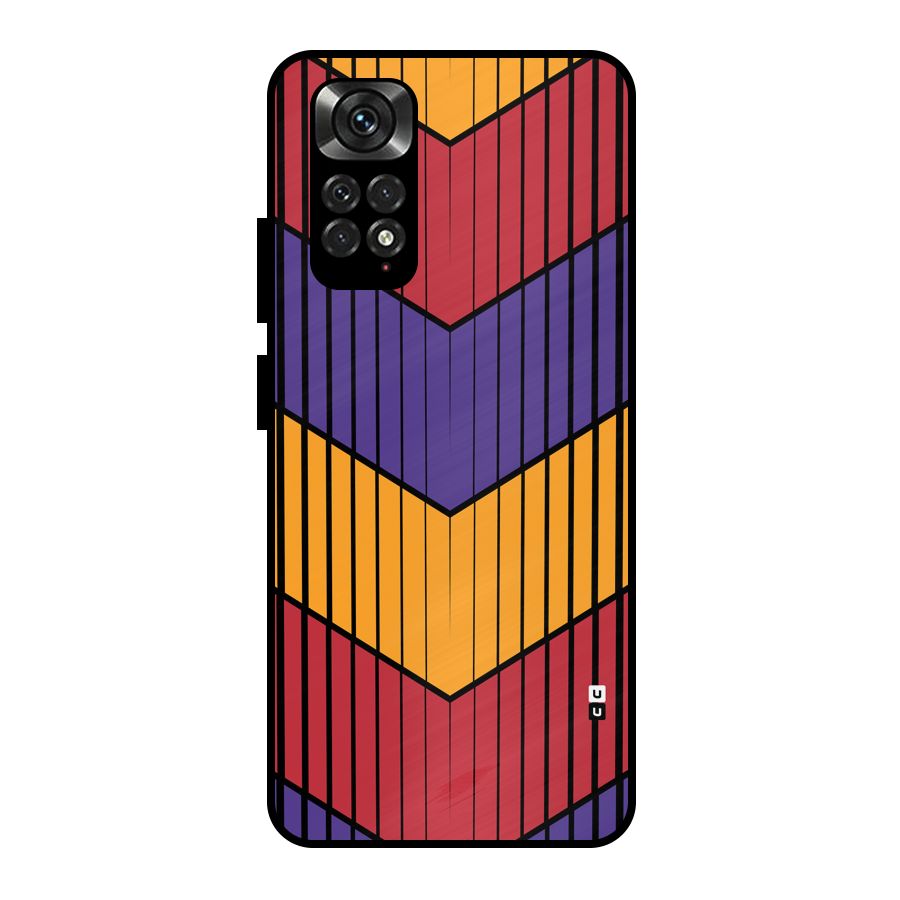 Angular Stripes Metal Back Case for Redmi Note 11 Pro