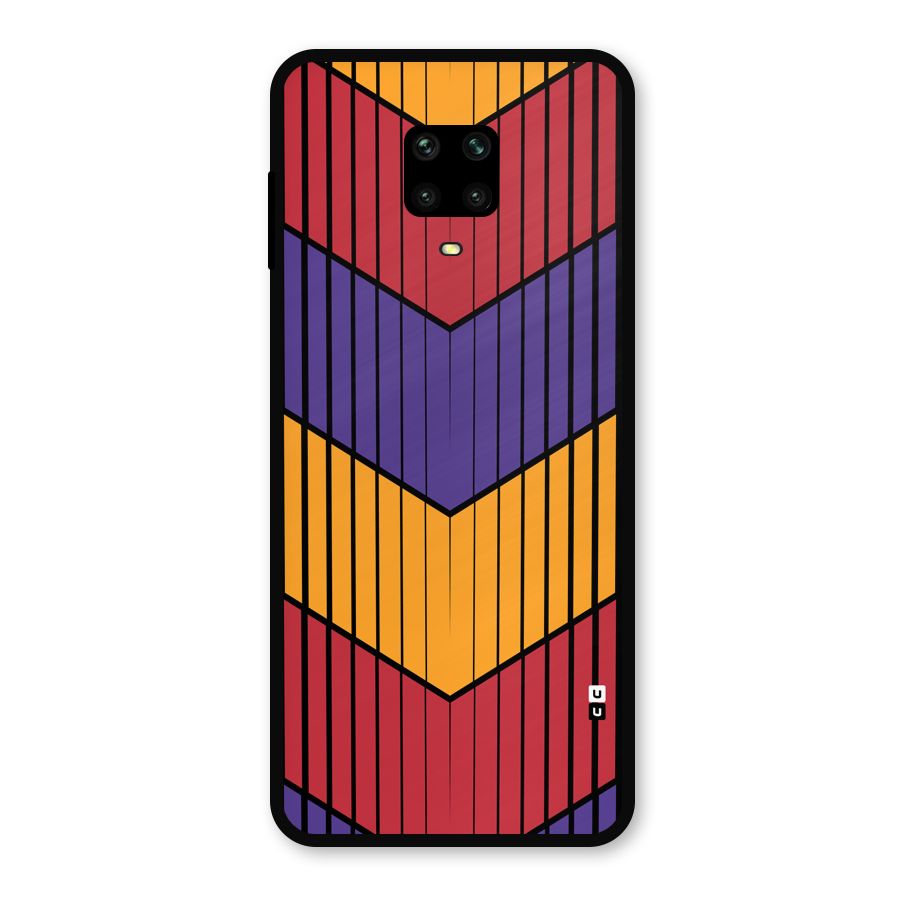Angular Stripes Metal Back Case for Redmi Note 9 Pro