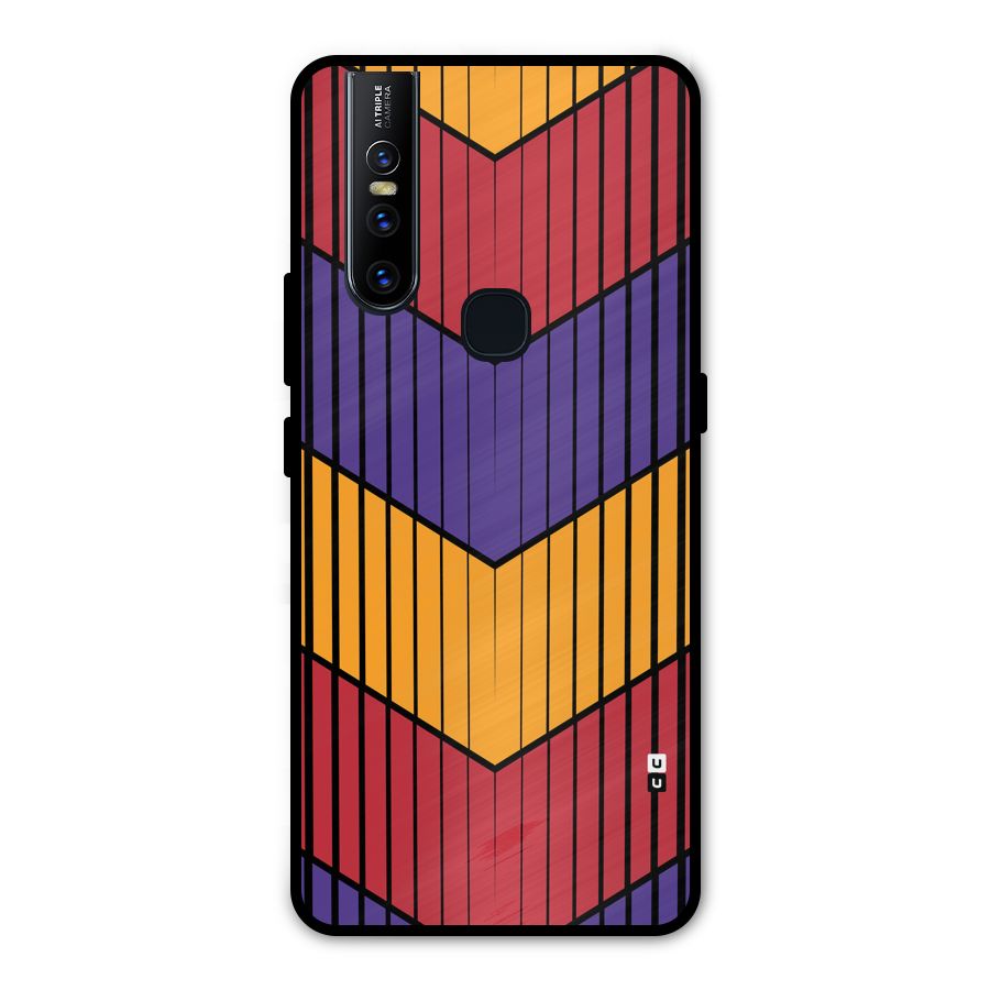 Angular Stripes Metal Back Case for Vivo V15