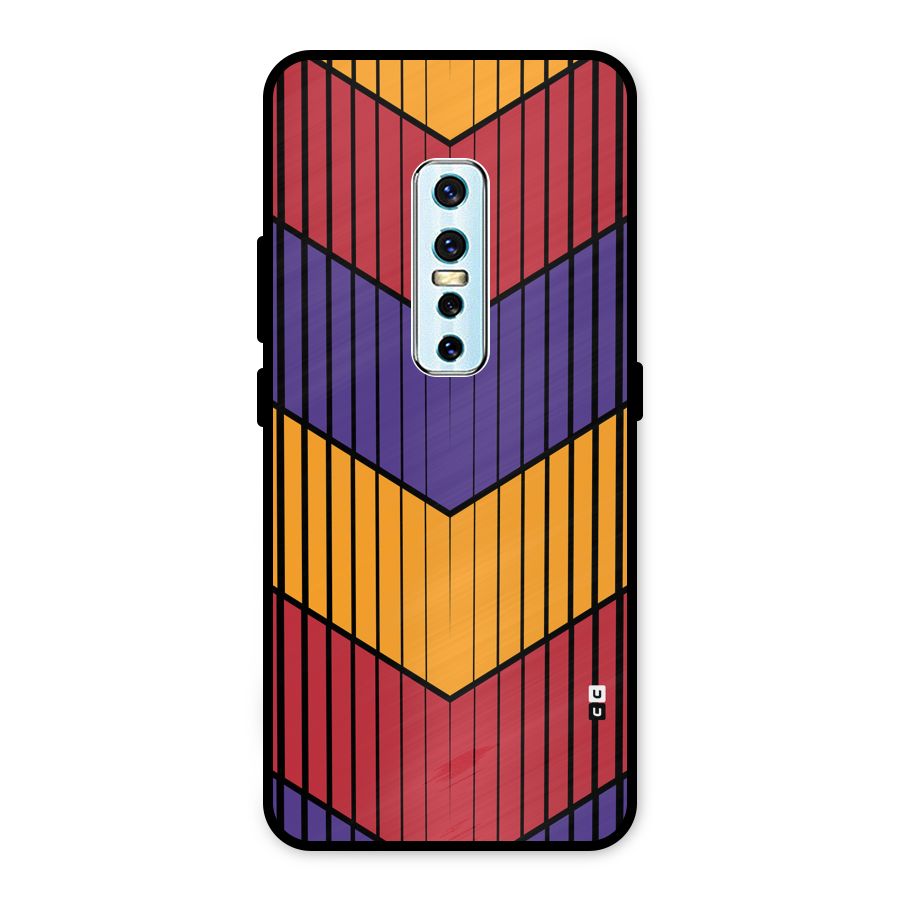 Angular Stripes Metal Back Case for Vivo V17 Pro