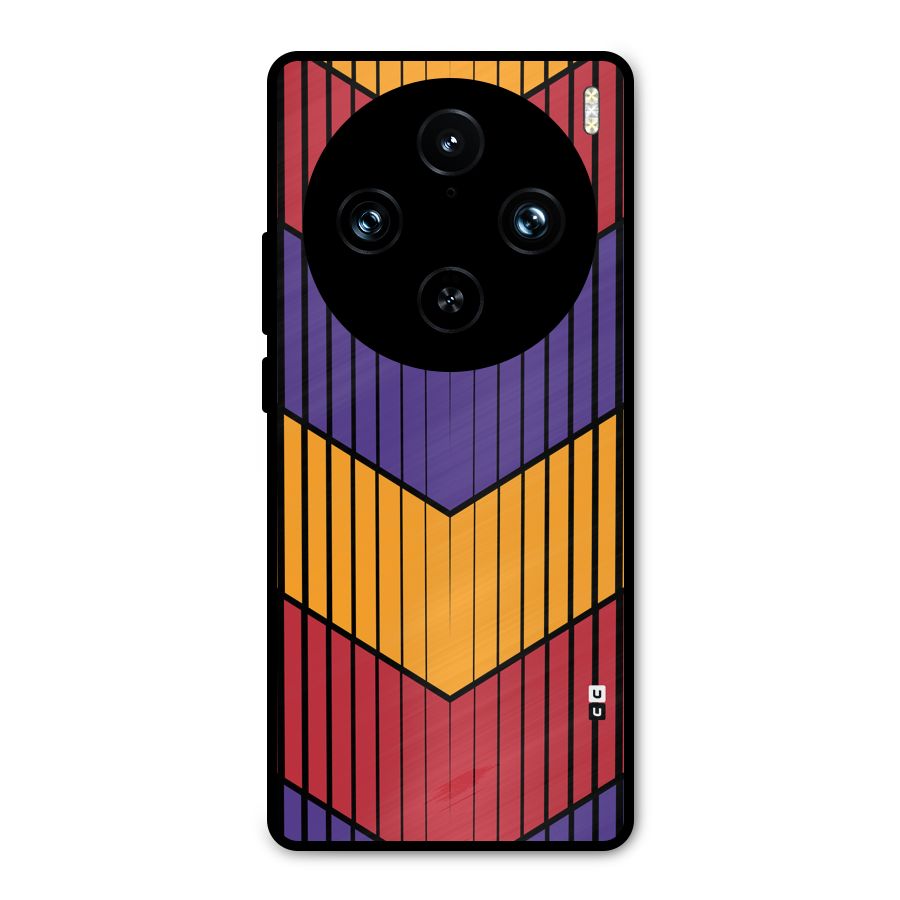 Angular Stripes Metal Back Case for Vivo X100 Pro