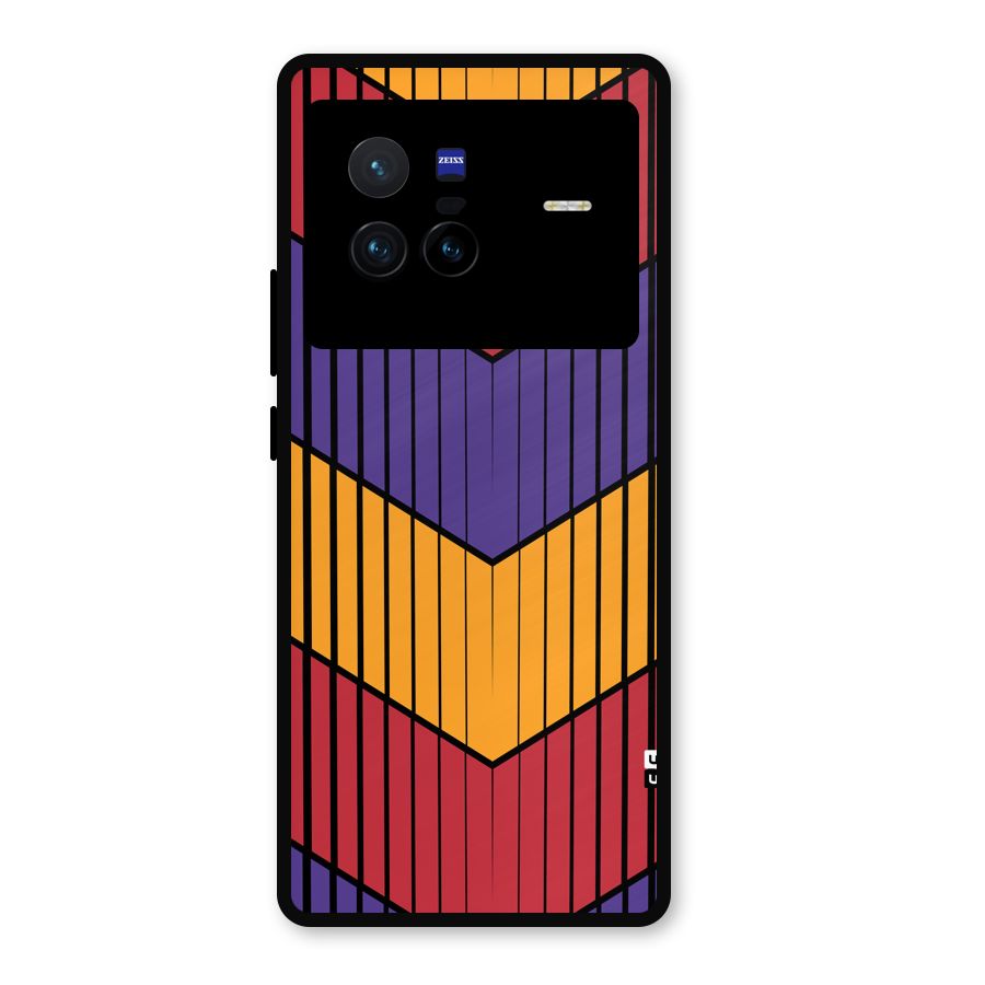 Angular Stripes Metal Back Case for Vivo X80