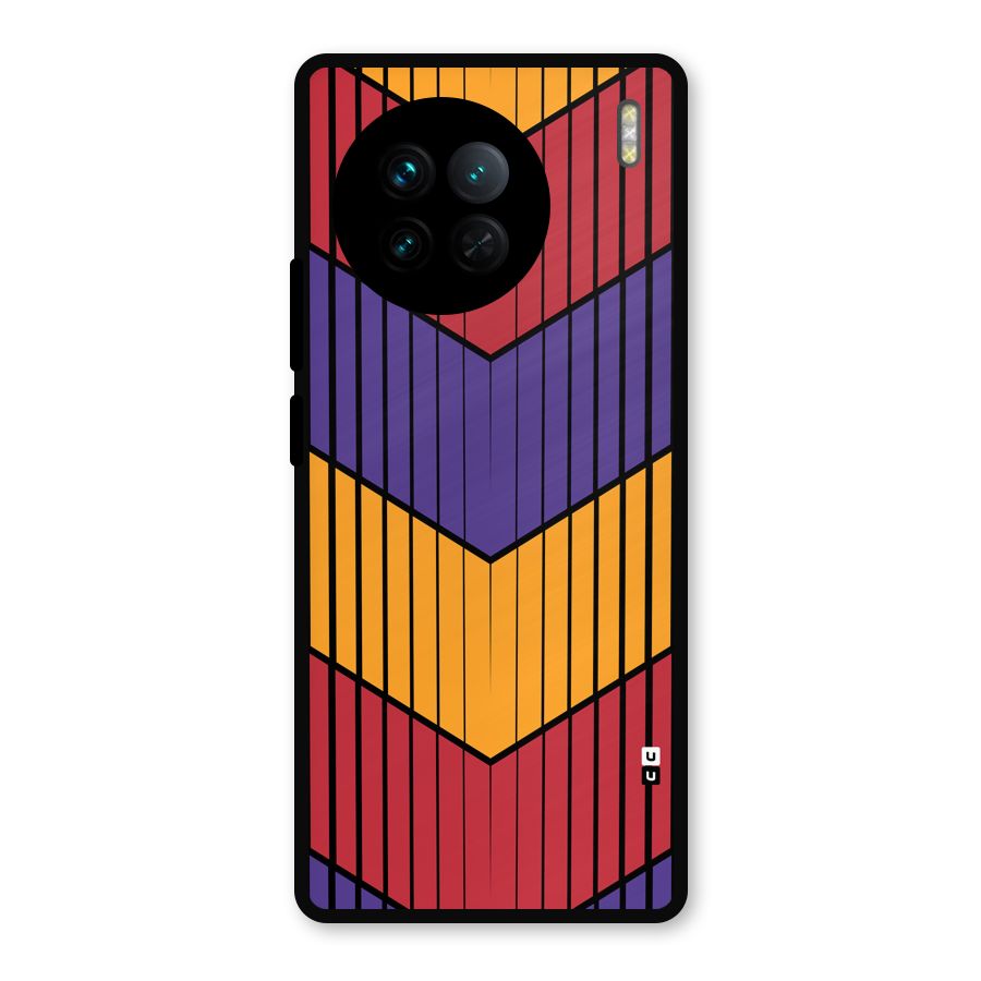 Angular Stripes Metal Back Case for Vivo X90