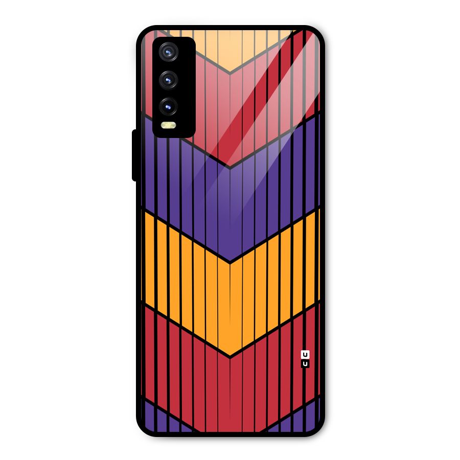 Angular Stripes Metal Back Case for Vivo Y20