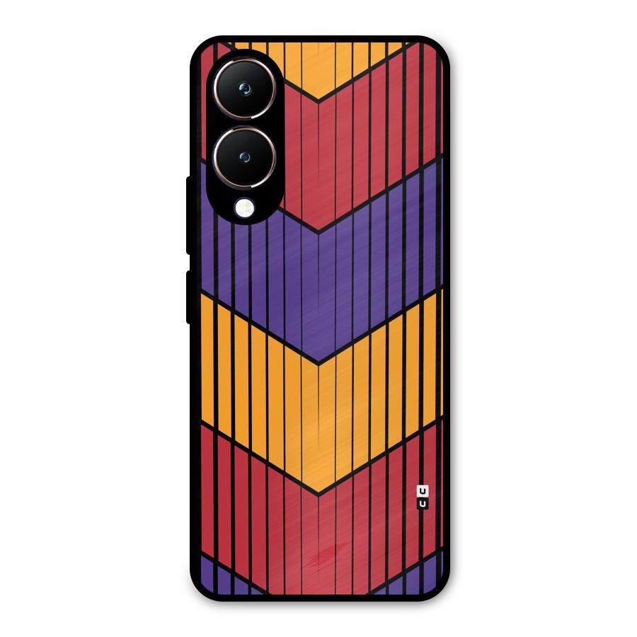 Angular Stripes Metal Back Case for Vivo Y28