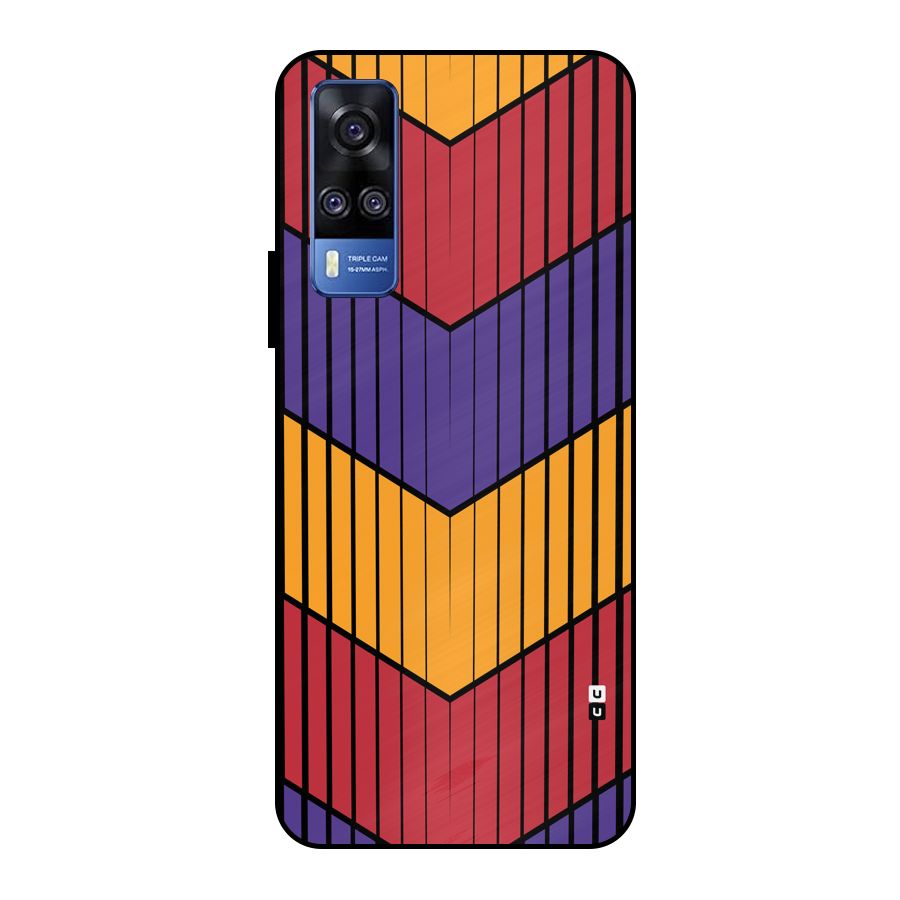 Angular Stripes Metal Back Case for Vivo Y51