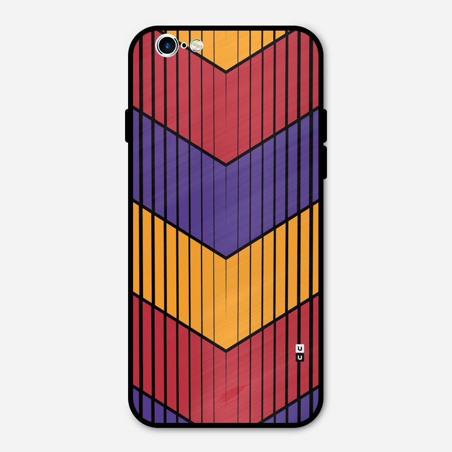 Angular Stripes Metal Back Case for iPhone 6 6s