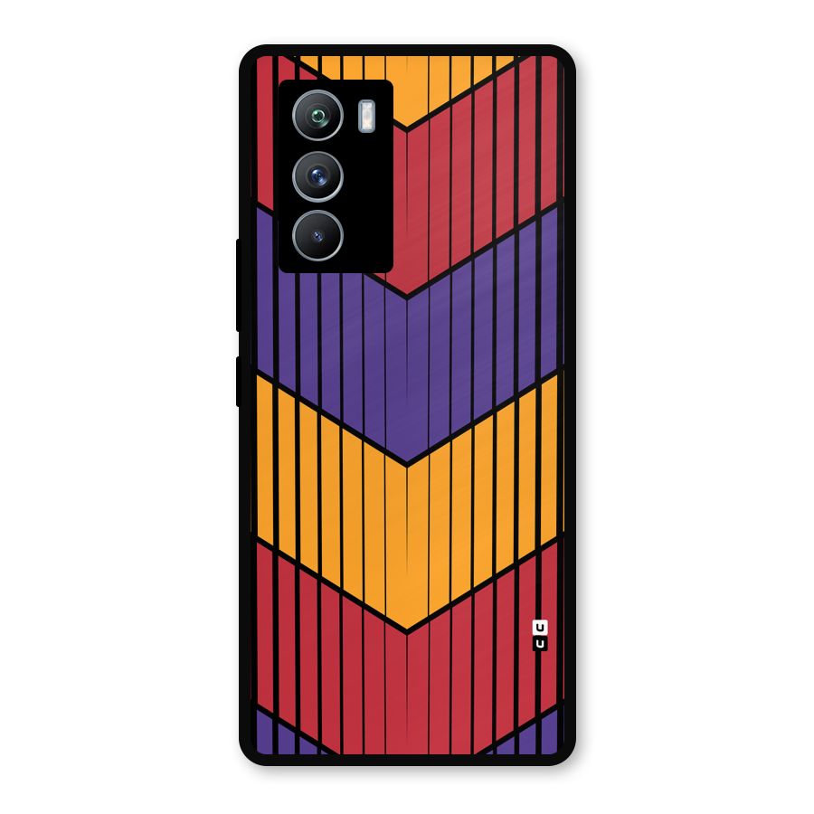 Angular Stripes Metal Back Case for iQOO 9 SE