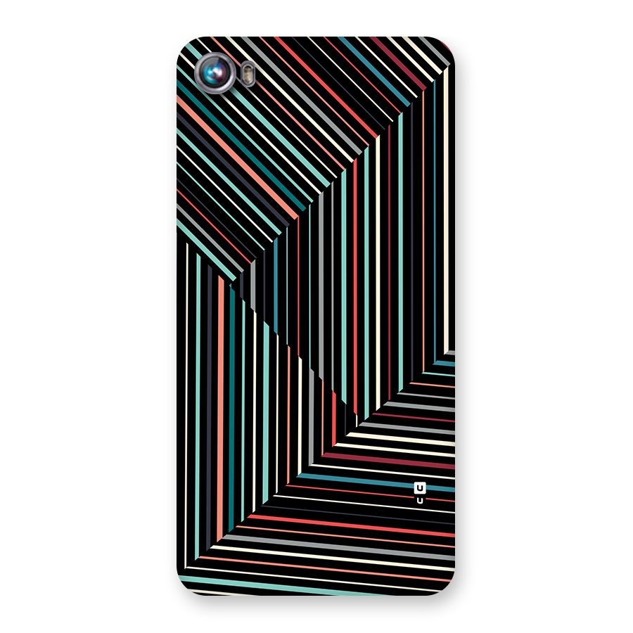 Angulars Stripes Back Case for Canvas Fire 4 (A107)
