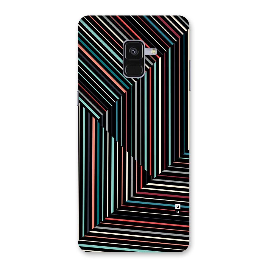 Angulars Stripes Back Case for Galaxy A8 Plus