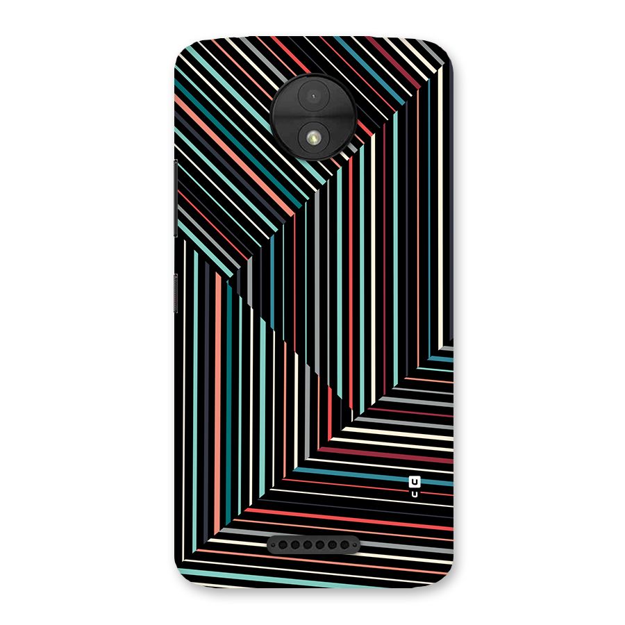 Angulars Stripes Back Case for Moto C
