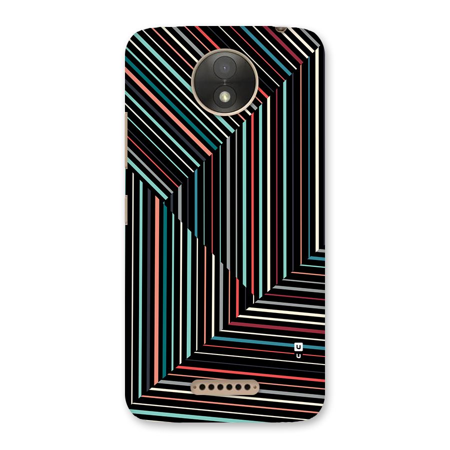 Angulars Stripes Back Case for Moto C Plus