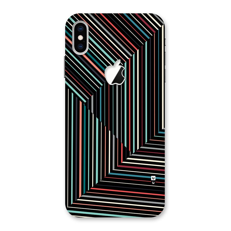 Angulars Stripes Back Case for iPhone XS Max Apple Cut
