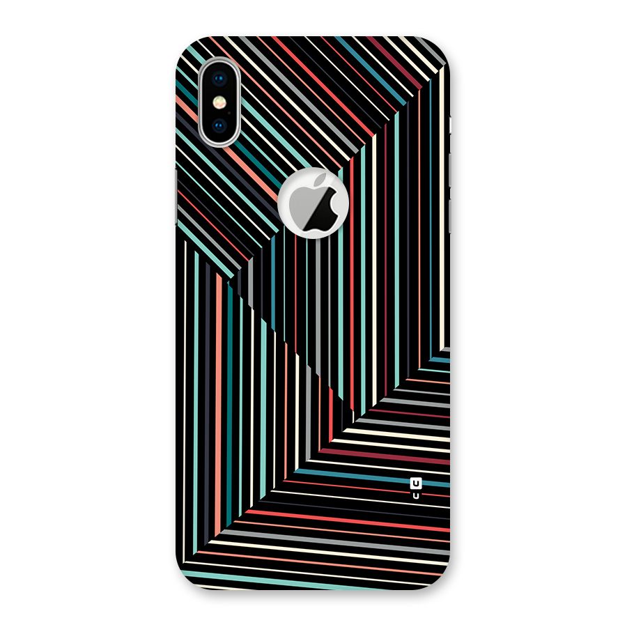 Angulars Stripes Back Case for iPhone X Logo Cut