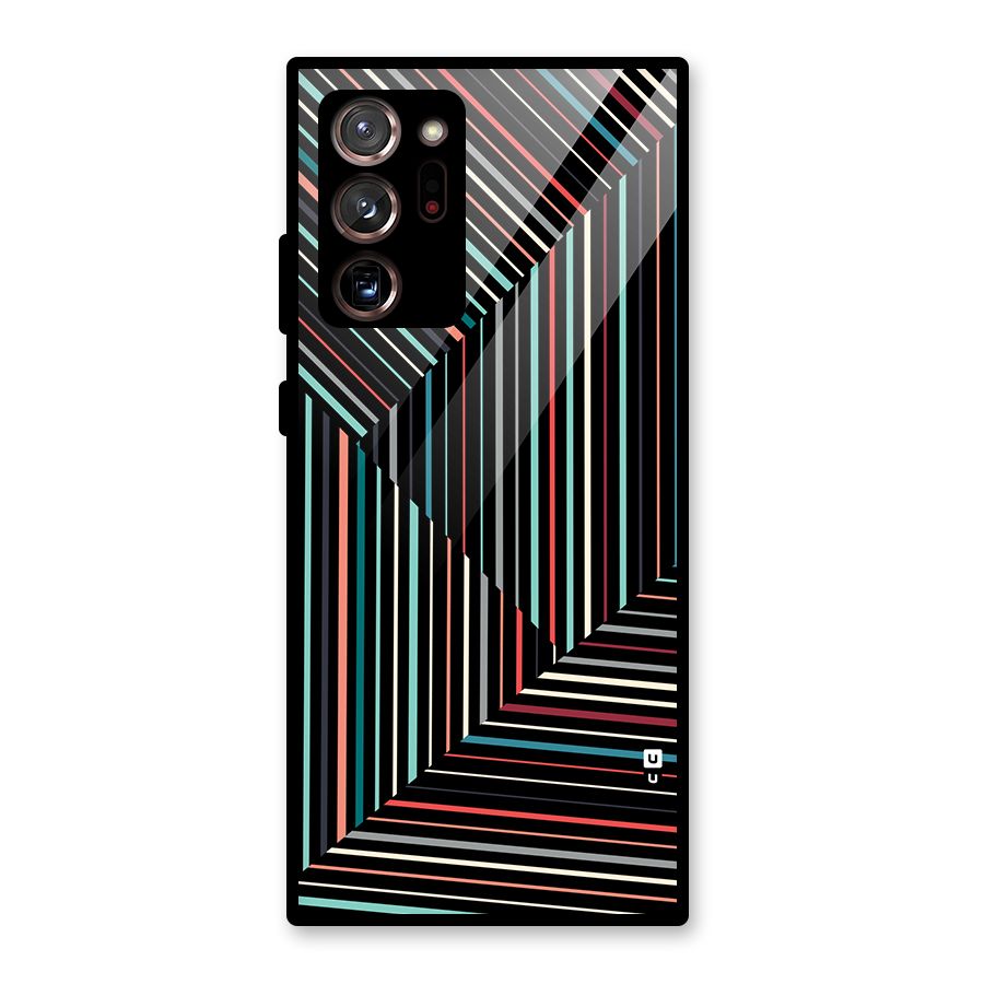 Angulars Stripes Glass Back Case for Galaxy Note 20 Ultra 5G