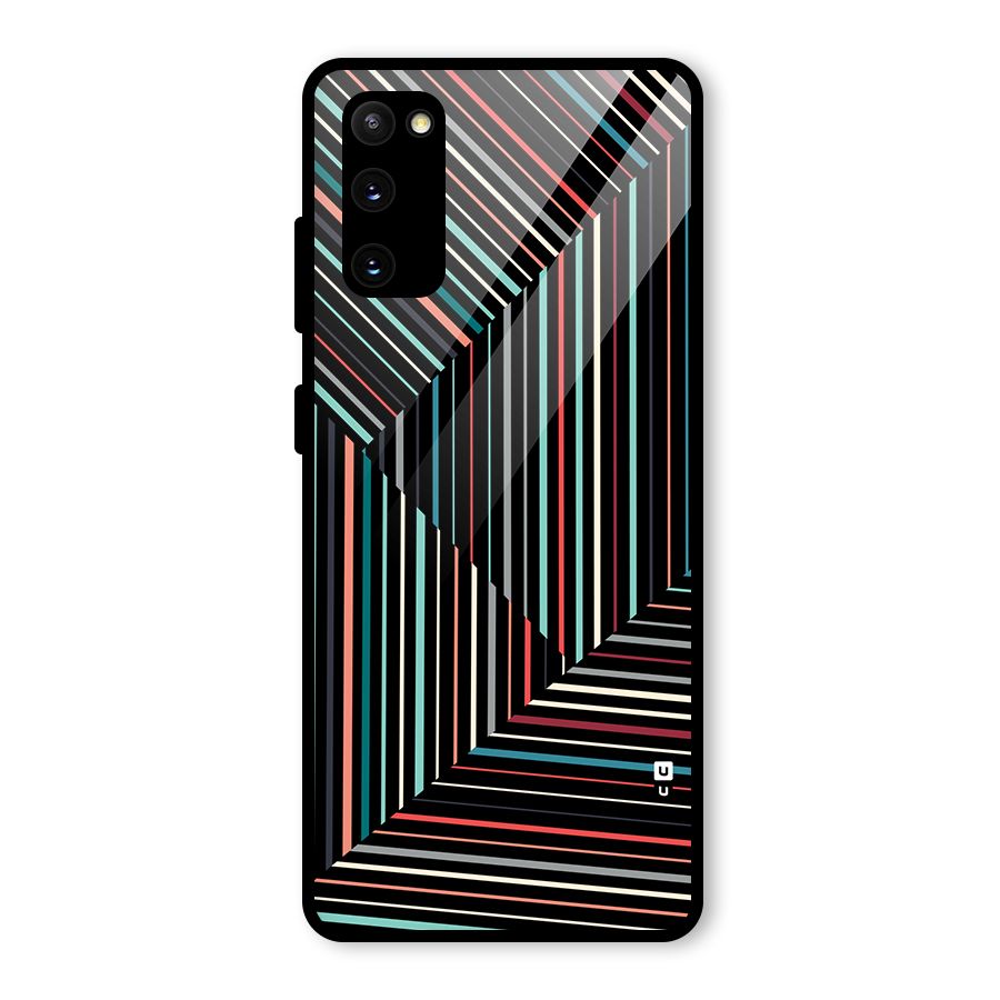 Angulars Stripes Glass Back Case for Galaxy S20 FE