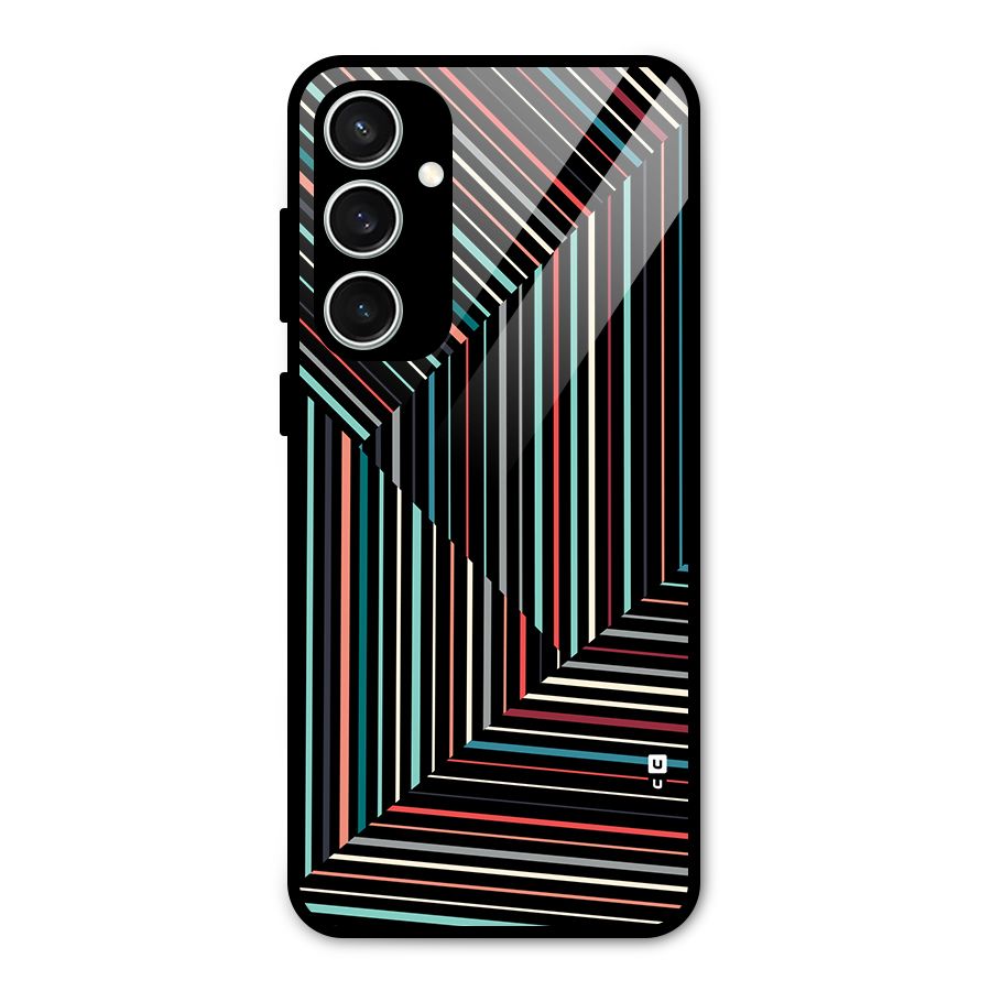 Angulars Stripes Glass Back Case for Galaxy S23 FE