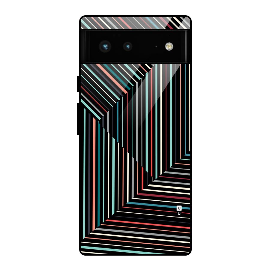 Angulars Stripes Glass Back Case for Google Pixel 6