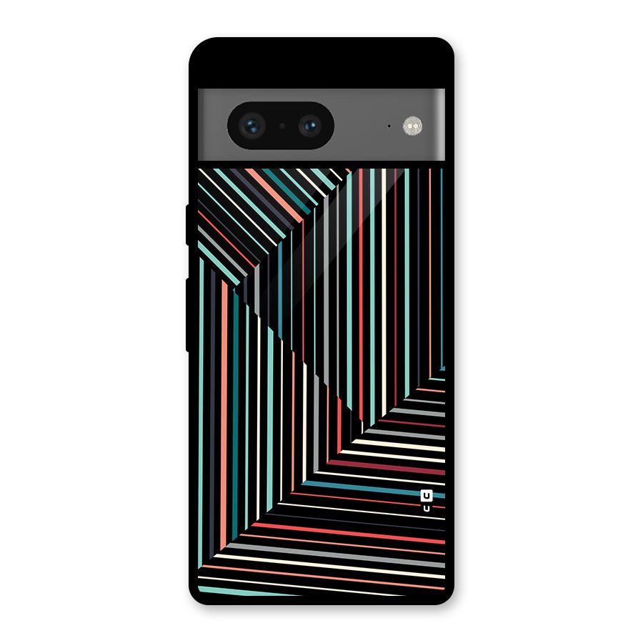 Angulars Stripes Glass Back Case for Google Pixel 7