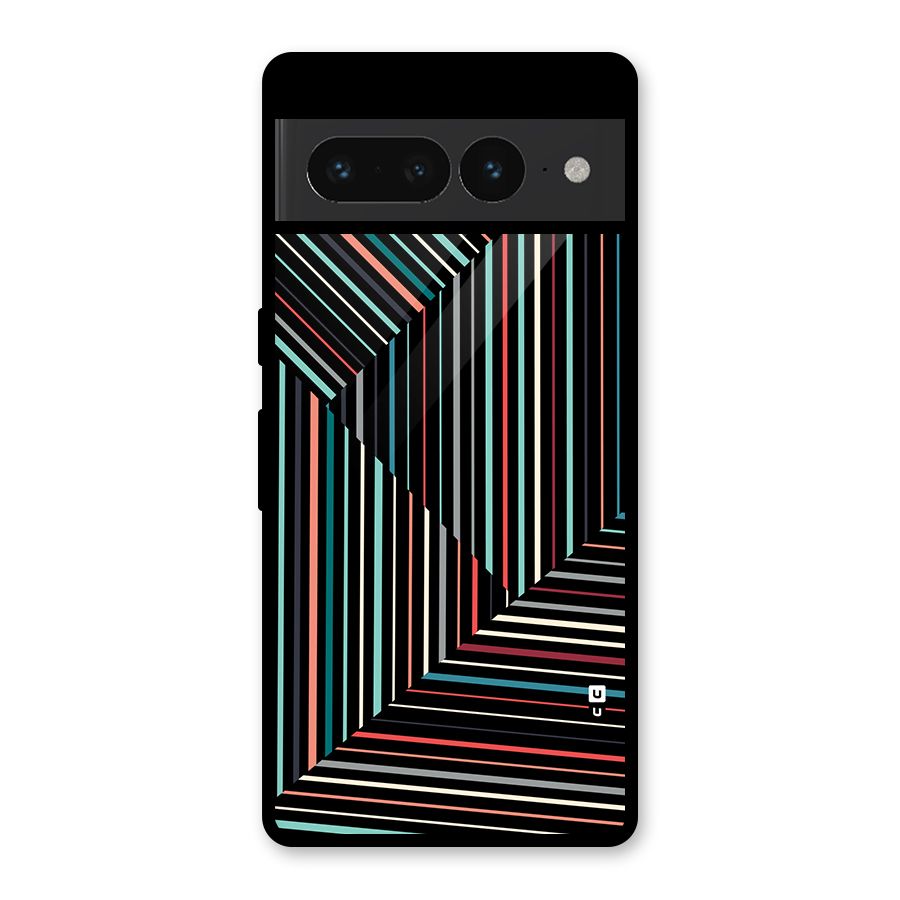 Angulars Stripes Glass Back Case for Google Pixel 7 Pro
