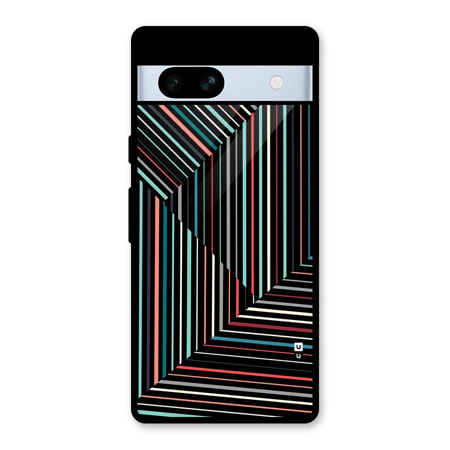 Angulars Stripes Glass Back Case for Google Pixel 7a