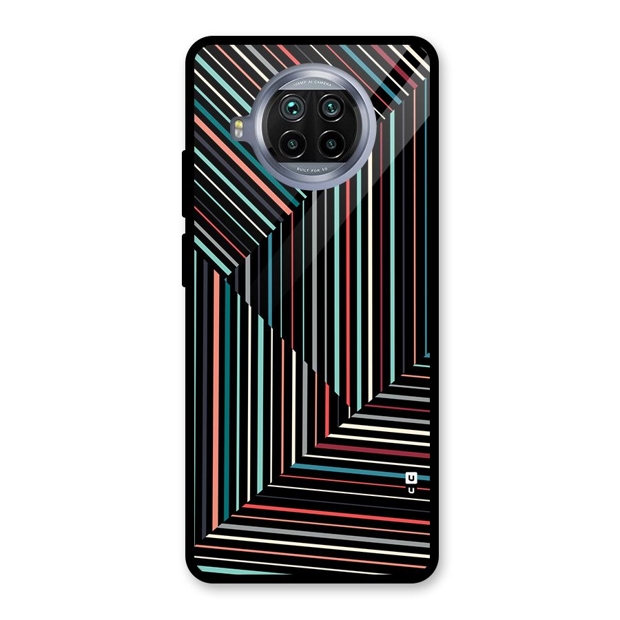 Angulars Stripes Glass Back Case for Mi 10i
