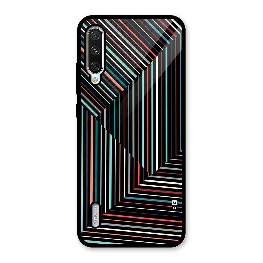 Angulars Stripes Glass Back Case for Mi A3