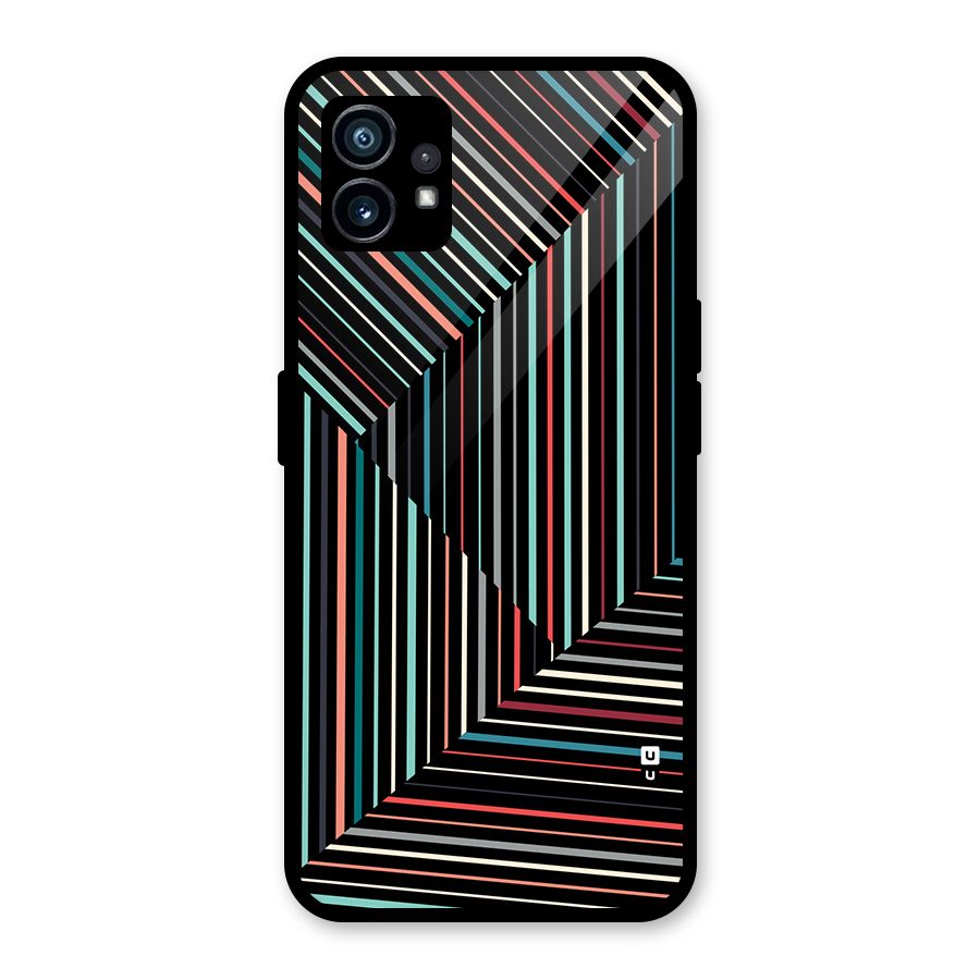 Angulars Stripes Glass Back Case for Nothing Phone 1
