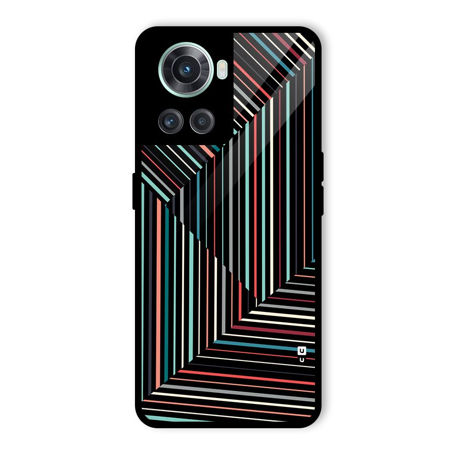 Angulars Stripes Glass Back Case for OnePlus 10R