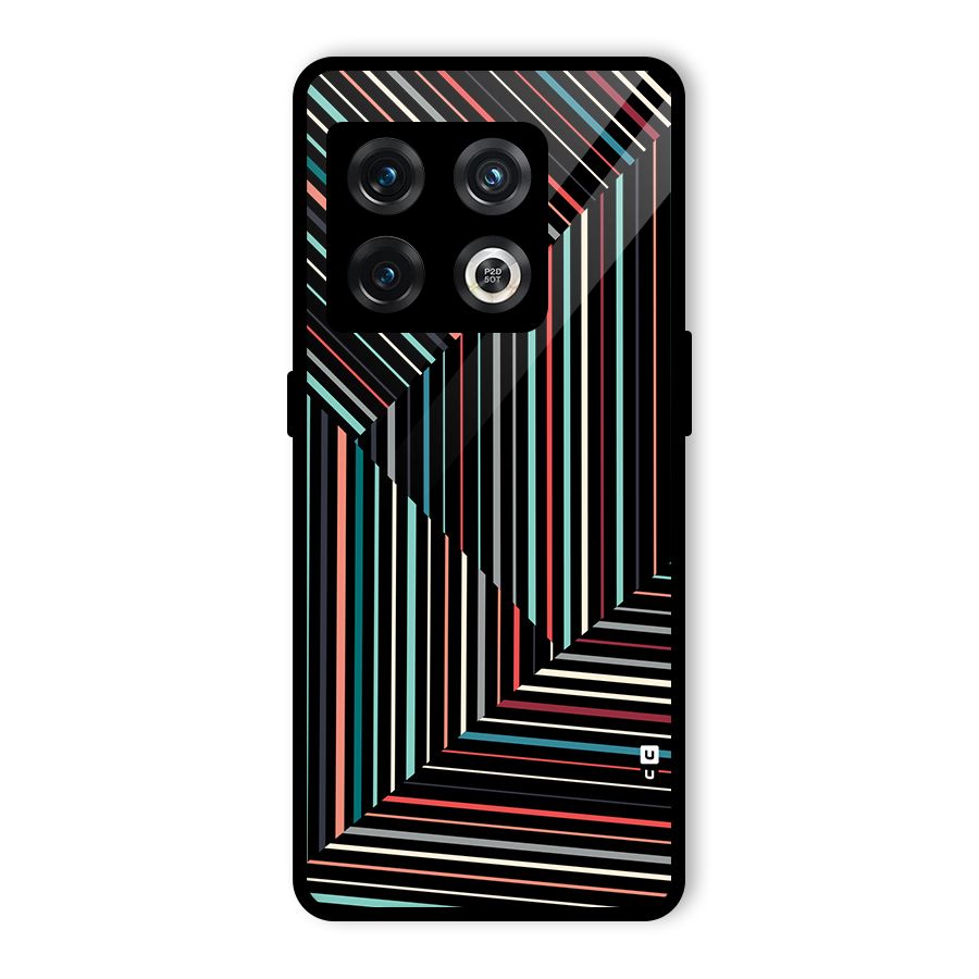 Angulars Stripes Glass Back Case for OnePlus 10 Pro 5G