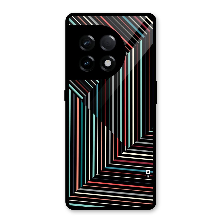 Angulars Stripes Glass Back Case for OnePlus 11R