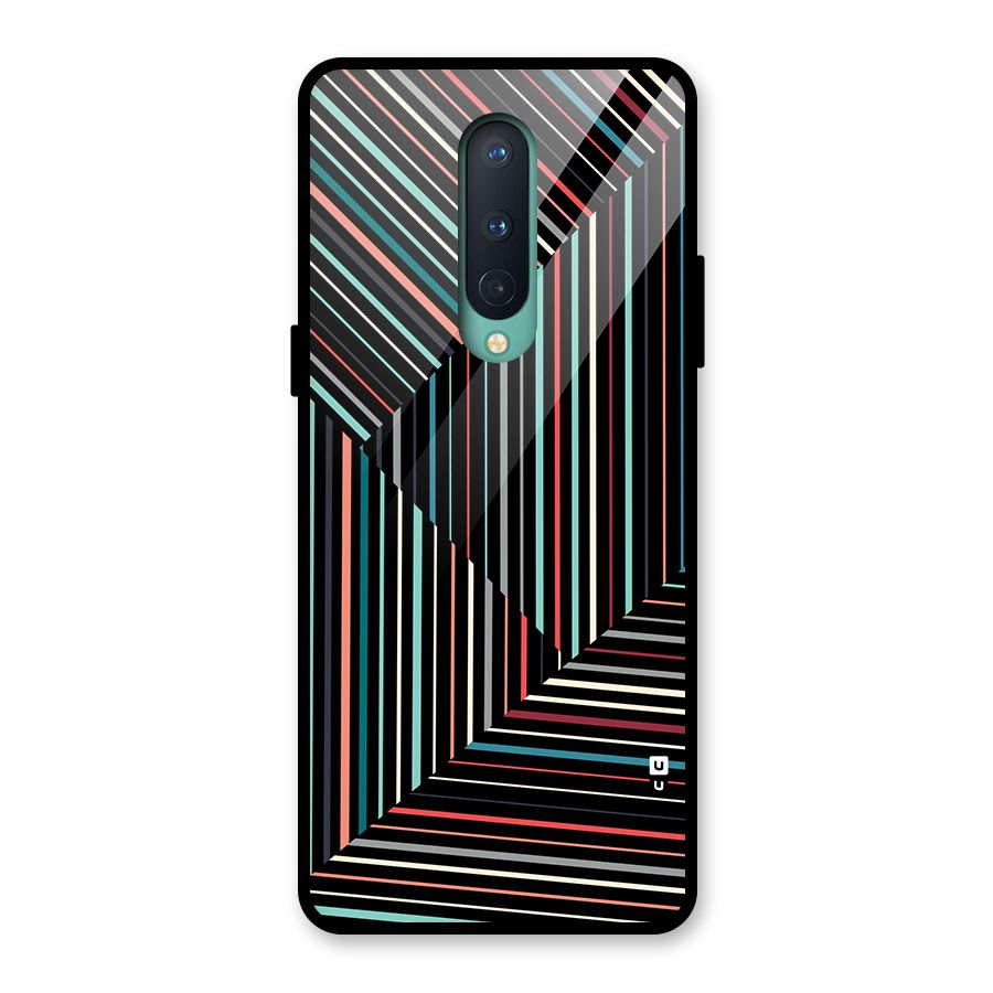 Angulars Stripes Glass Back Case for OnePlus 8